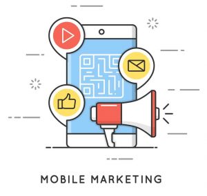 Mobile Marketing flat image